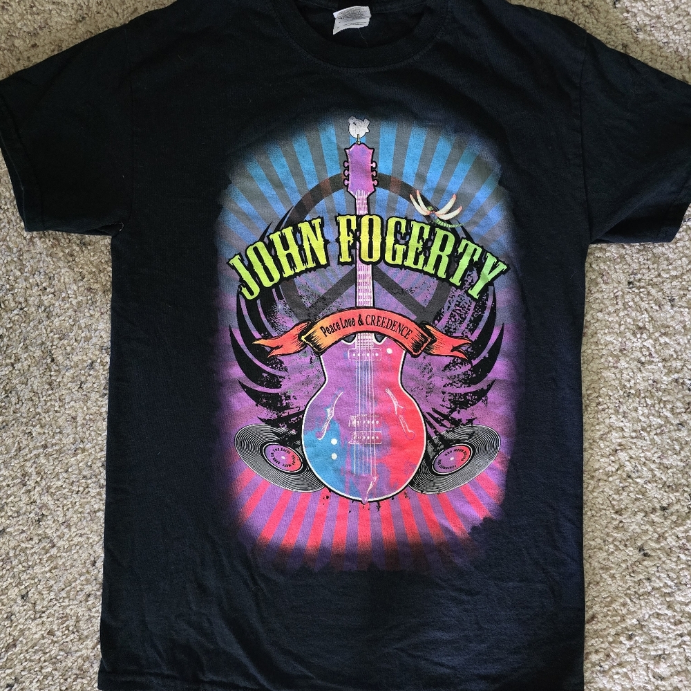 John Fogerty t-shirt. “Peace, Love and Creedence”.